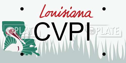 CVPI Louisiana License Plate