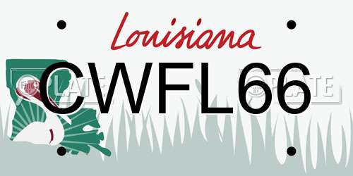 CWFL66 Louisiana License Plate