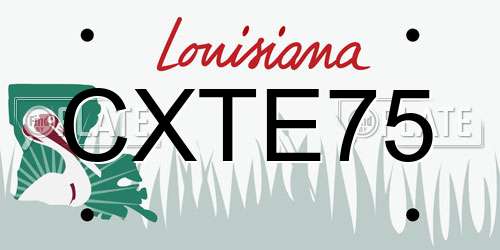 CXTE75 Louisiana License Plate