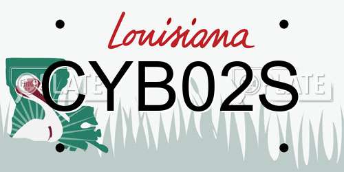 CYB02S Louisiana License Plate