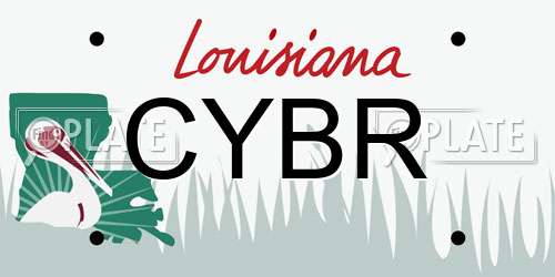 CYBR Louisiana License Plate