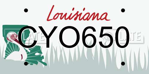 CYO650 Louisiana License Plate