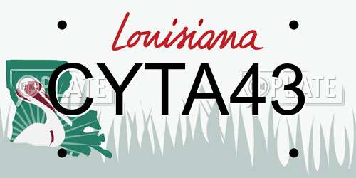 CYTA43 Louisiana License Plate