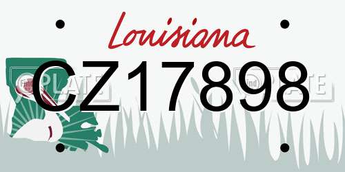 CZ17898 Louisiana License Plate
