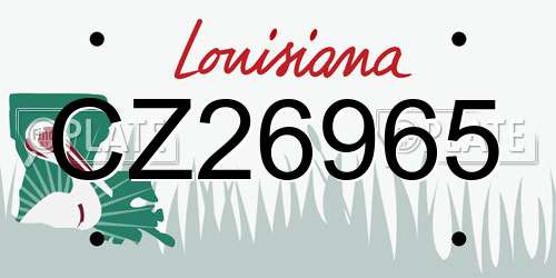 CZ26965 Louisiana License Plate