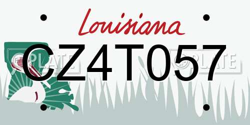 CZ4T057 Louisiana License Plate