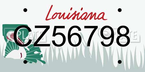 CZ56798 Louisiana License Plate