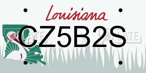 CZ5B2S Louisiana License Plate