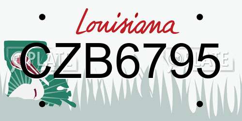 CZB6795 Louisiana License Plate