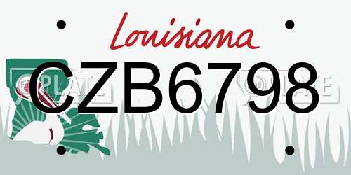 CZB6798 Louisiana License Plate