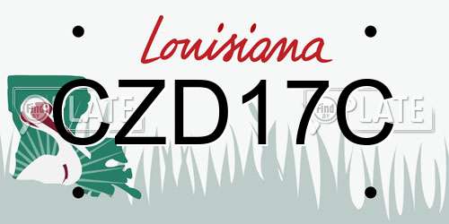CZD17C Louisiana License Plate