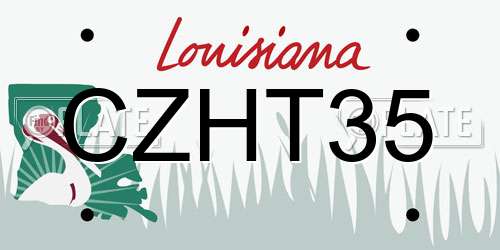 CZHT35 Louisiana License Plate