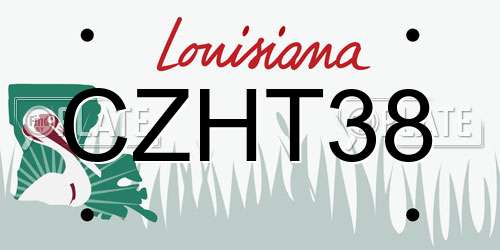 CZHT38 Louisiana License Plate