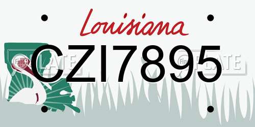 CZI7895 Louisiana License Plate