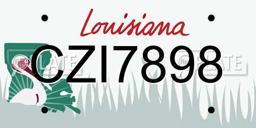 CZI7898 Louisiana License Plate