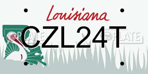 CZL24T Louisiana License Plate