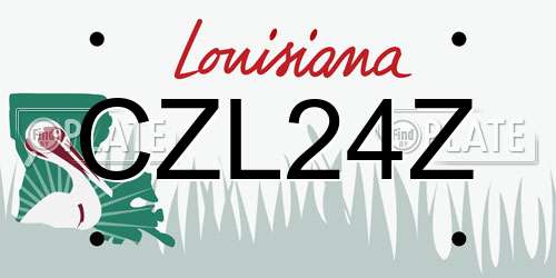 CZL24Z Louisiana License Plate