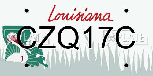 CZQ17C Louisiana License Plate