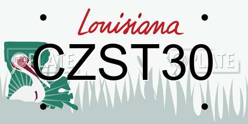 CZST30 Louisiana License Plate