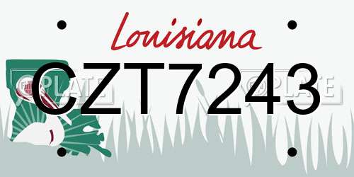 CZT7243 Louisiana License Plate