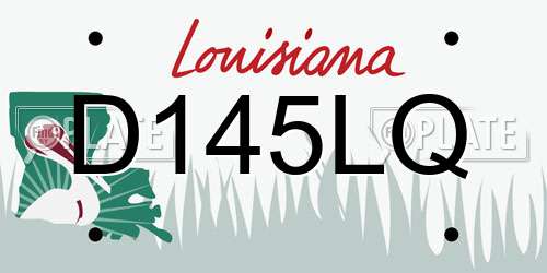 D145LQ Louisiana License Plate
