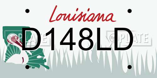 D148LD Louisiana License Plate
