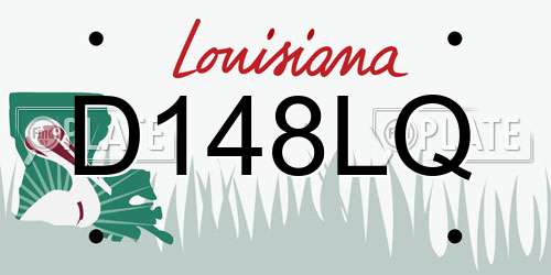 D148LQ Louisiana License Plate