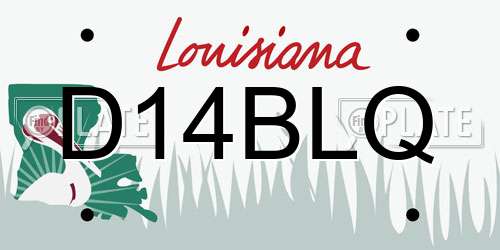 D14BLQ Louisiana License Plate