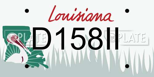 D158II Louisiana License Plate
