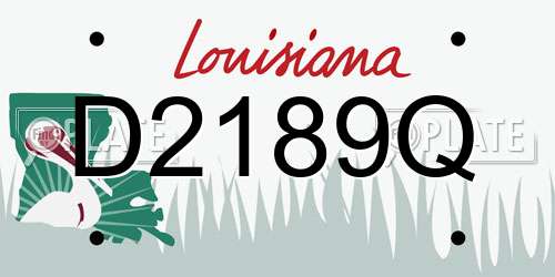 D2189Q Louisiana License Plate