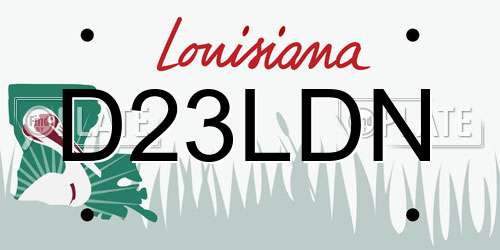 D23LDN Louisiana License Plate