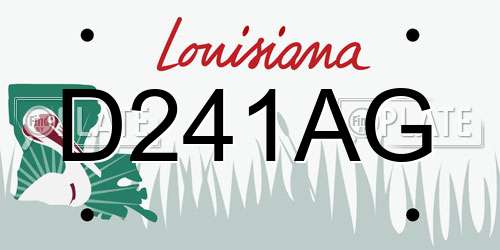 D241AG Louisiana License Plate