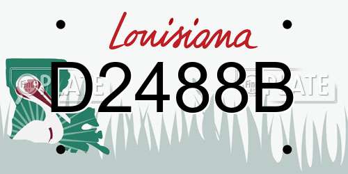 D2488B Louisiana License Plate