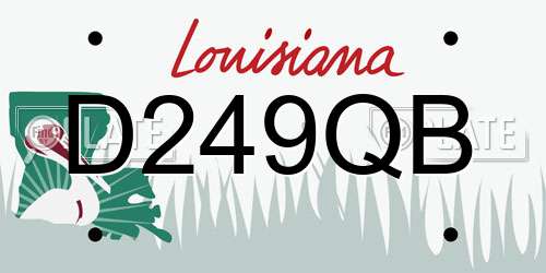 D249QB Louisiana License Plate