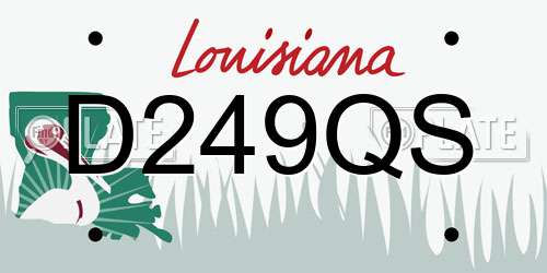 D249QS Louisiana License Plate