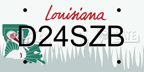 D24SZB Louisiana License Plate