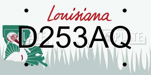 D253AQ Louisiana License Plate