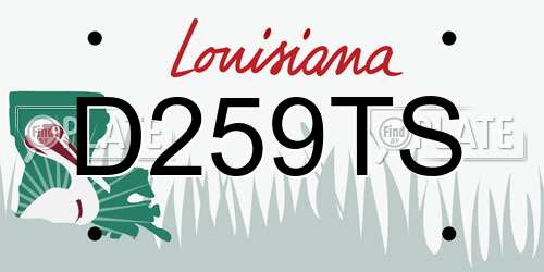 D259TS Louisiana License Plate