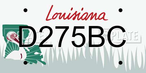 D275BC Louisiana License Plate