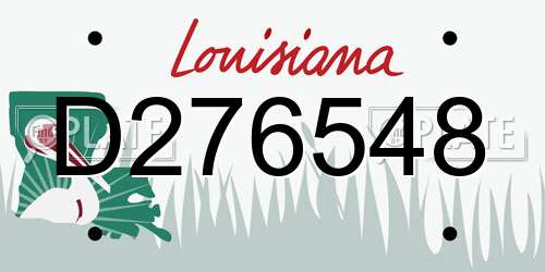 D276548 Louisiana License Plate