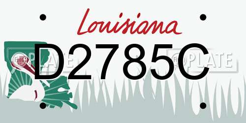 D2785C Louisiana License Plate