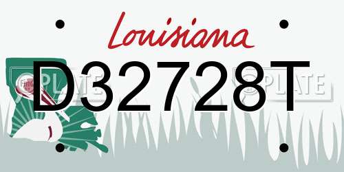 D32728T Louisiana License Plate