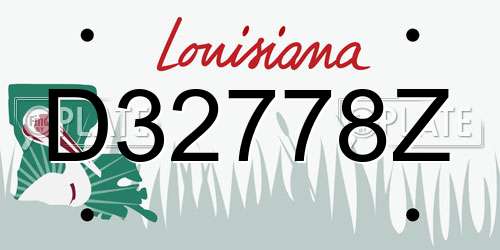 D32778Z Louisiana License Plate