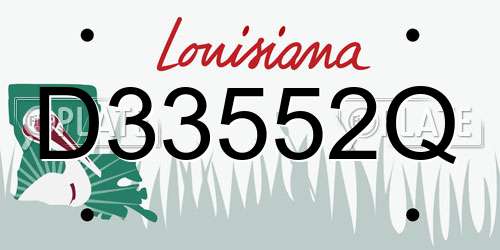 D33552Q Louisiana License Plate