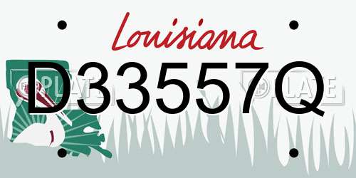 D33557Q Louisiana License Plate