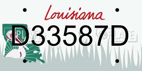 D33587D Louisiana License Plate