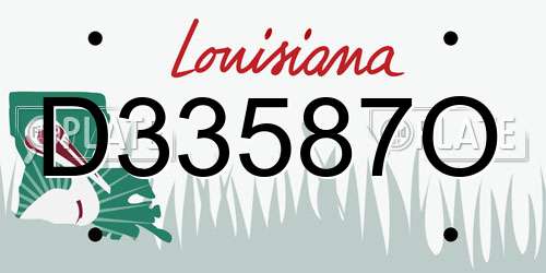 D33587O Louisiana License Plate
