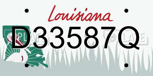 D33587Q Louisiana License Plate
