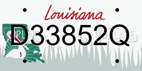 D33852Q Louisiana License Plate