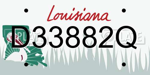 D33882Q Louisiana License Plate
